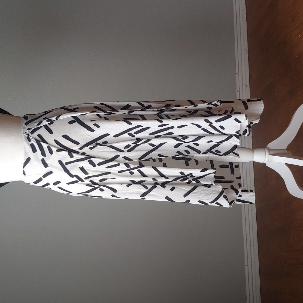 REVOLVE × Line + Dot | Black & White Wrap Midi Skirt